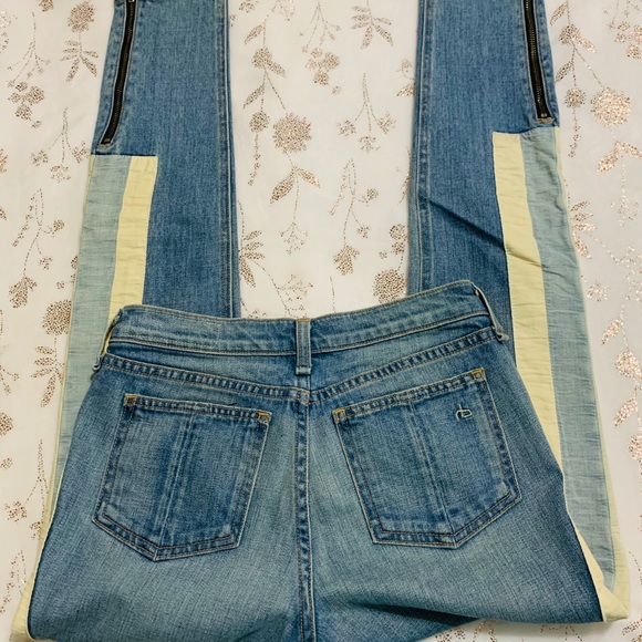 Rag &Bone Skinny Racer Jeans, light wash Sz. 24 - Picture 4 of 8